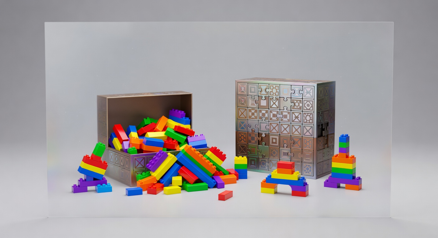 Rainbow Building Blocks set